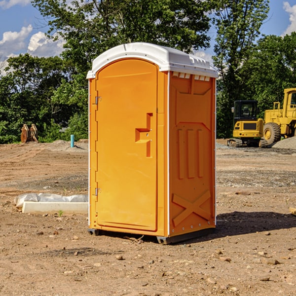 how often are the porta potties cleaned and serviced during a rental period in Hinckley Illinois